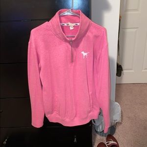 Half zip VS pink sweatshirt